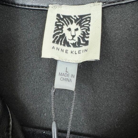 Anne Klein Faux Leather Jacket - Size Large - Picture 12 of 14